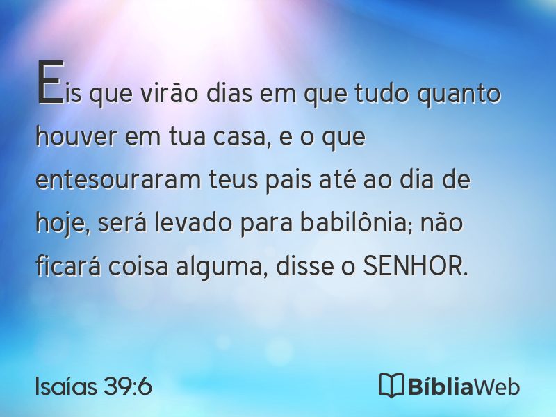 Isaías 39:6 em imagem para compartilhar