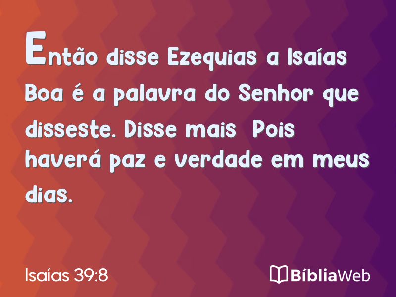 Isaías 39:8 em imagem para compartilhar