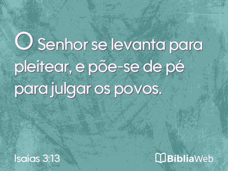 Isaías 3:13 em imagem para compartilhar