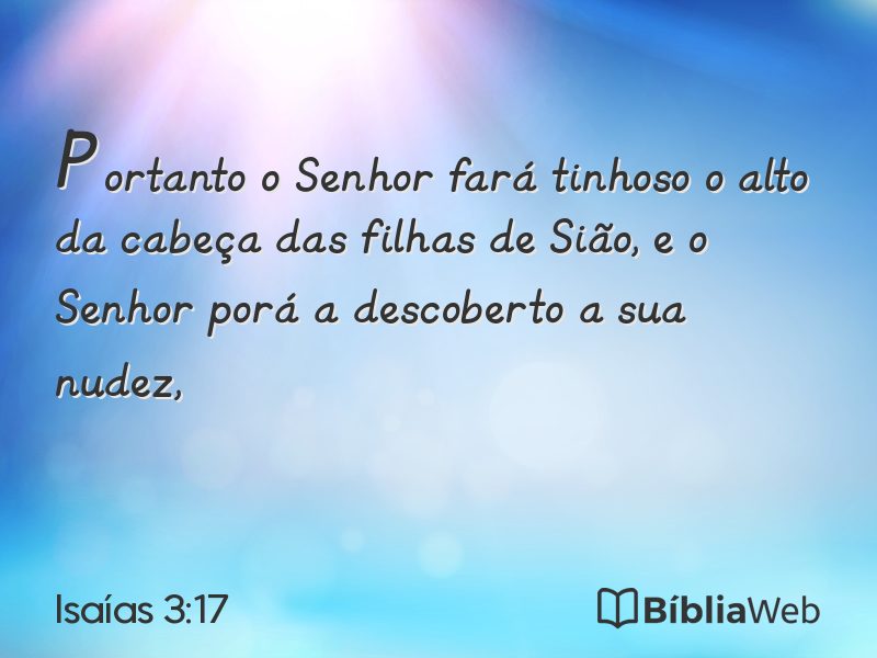 Isaías 3:17 em imagem para compartilhar