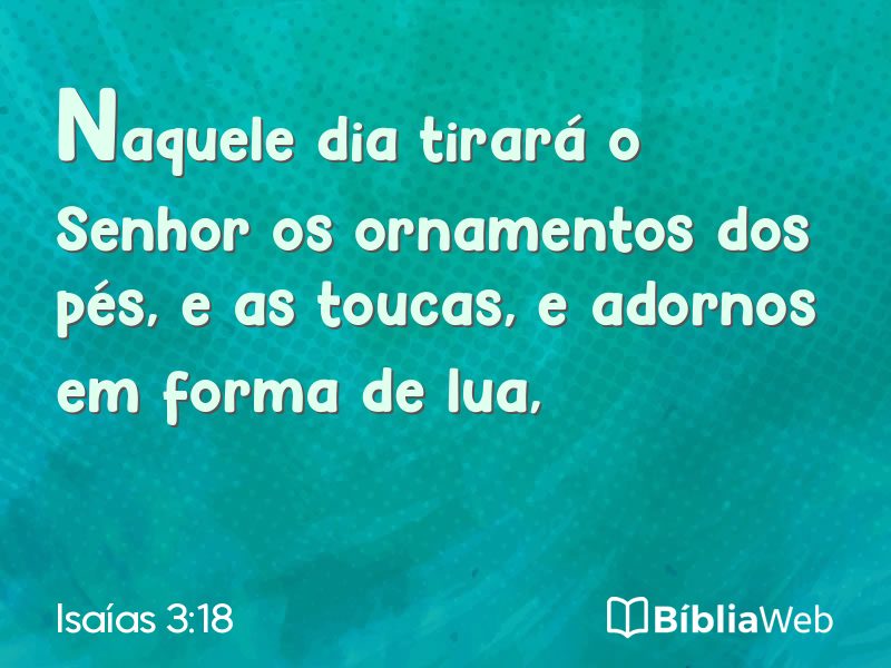 Isaías 3:18 em imagem para compartilhar