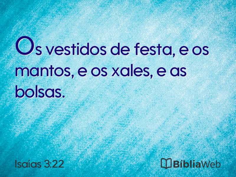 Isaías 3:22 em imagem para compartilhar