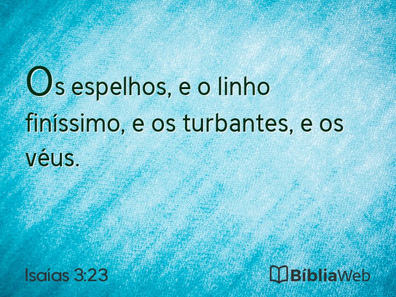 Isaías 3:23 em imagem para compartilhar