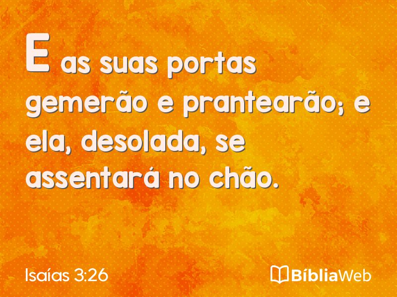 Isaías 3:26 em imagem para compartilhar