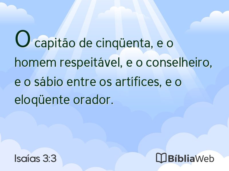 Isaías 3:3 em imagem para compartilhar