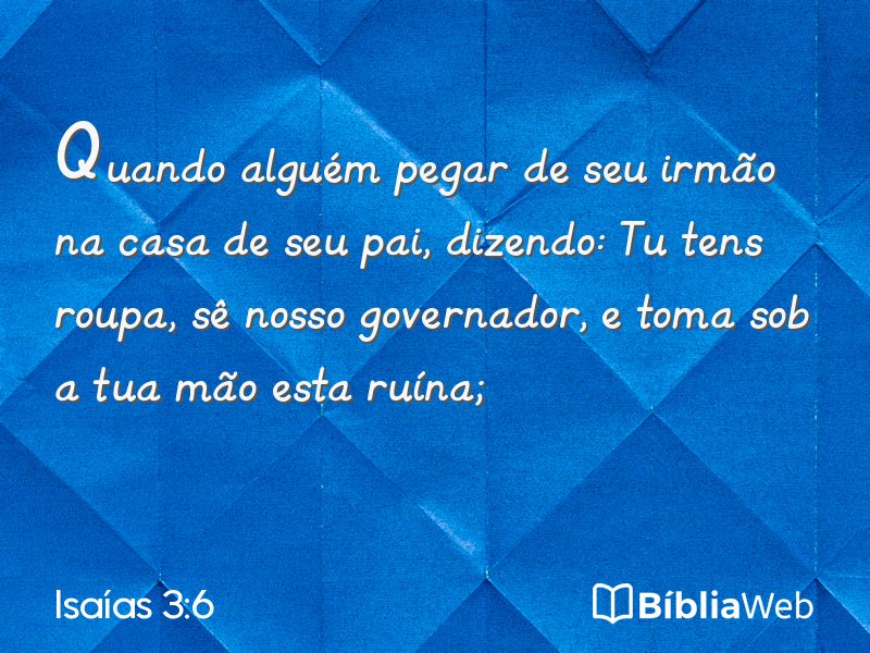 Isaías 3:6 em imagem para compartilhar