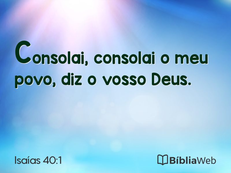Isaías 40:1 em imagem para compartilhar