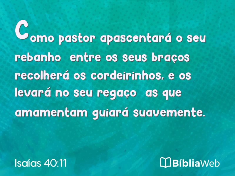 Isaías 40:11 em imagem para compartilhar