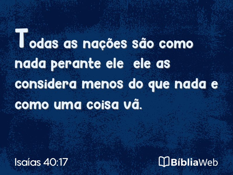Isaías 40:17 em imagem para compartilhar