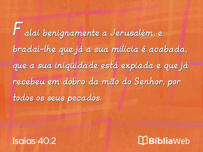 Isaías 40:2 em imagem para compartilhar