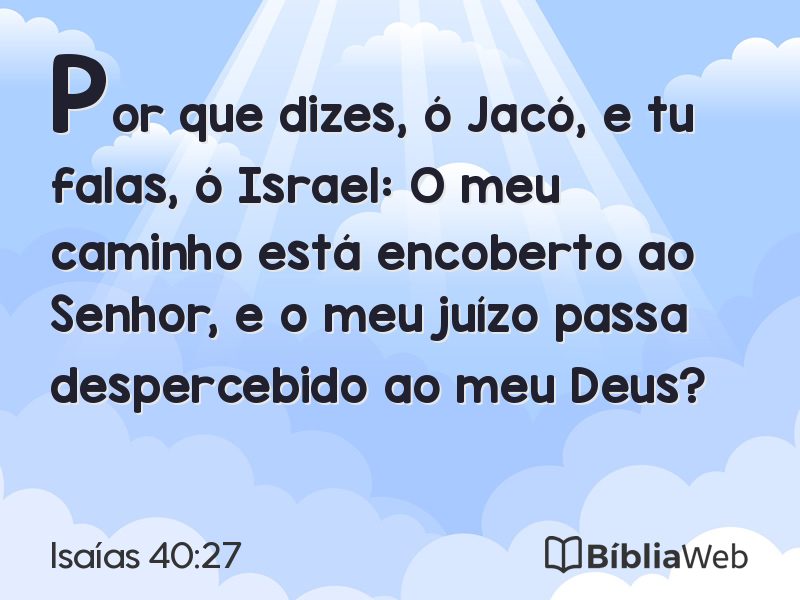 Isaías 40:27 em imagem para compartilhar