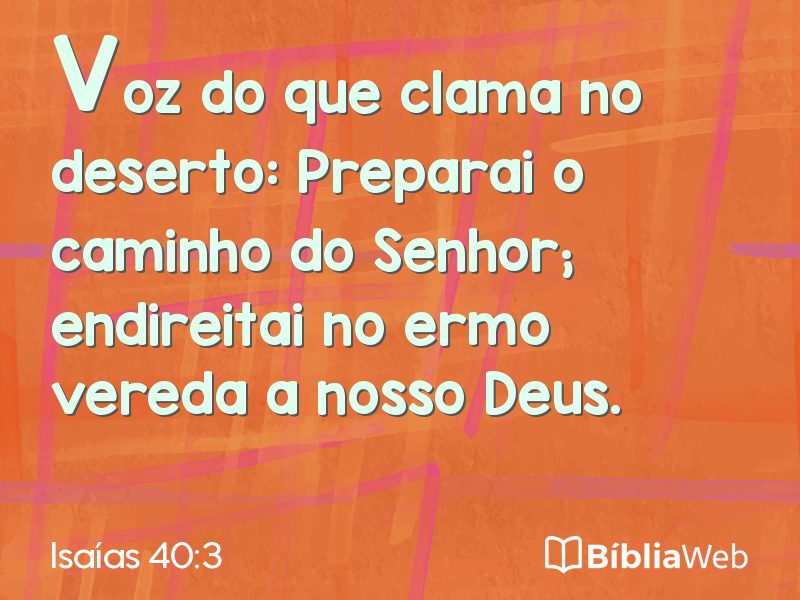 Isaías 40:3 em imagem para compartilhar