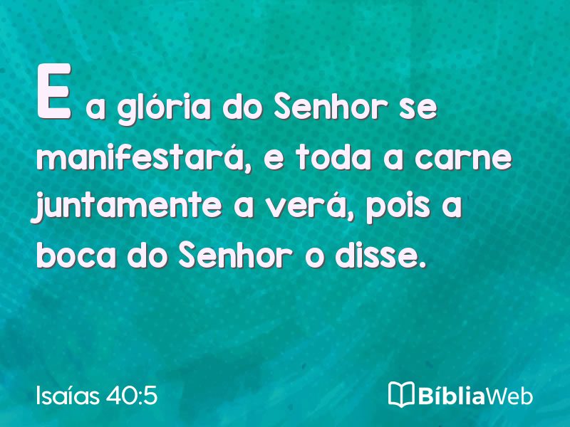 Isaías 40:5 em imagem para compartilhar