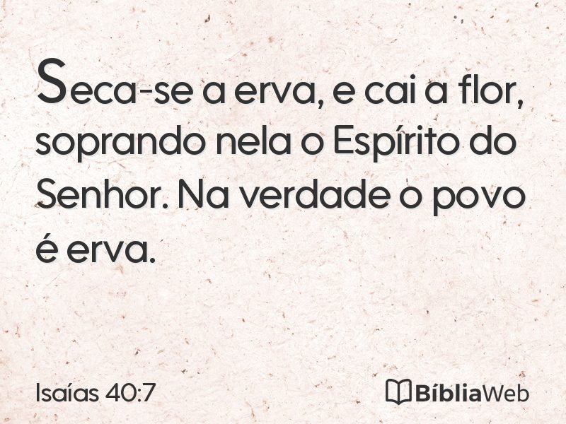 Isaías 40:7 em imagem para compartilhar