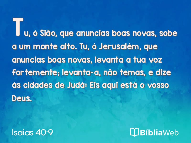 Isaías 40:9 em imagem para compartilhar