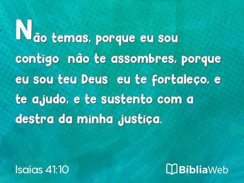 Isaías 41:10 em imagem para compartilhar