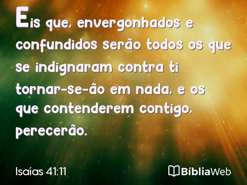 Isaías 41:11 em imagem para compartilhar