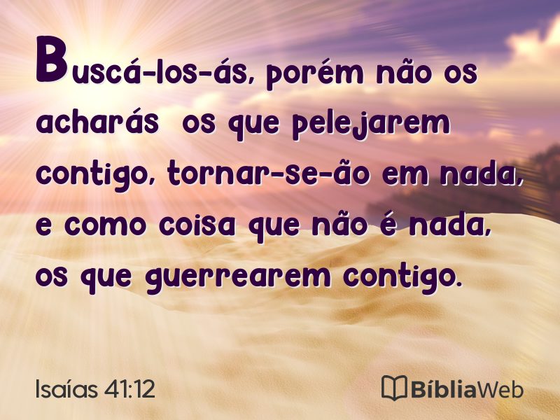 Isaías 41:12 em imagem para compartilhar