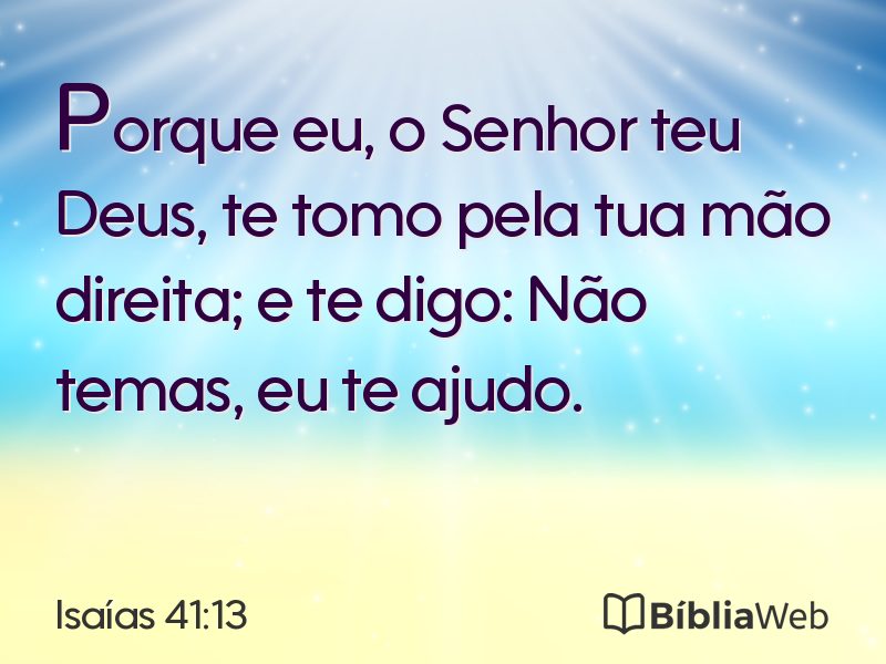 Isaías 41:13 em imagem para compartilhar