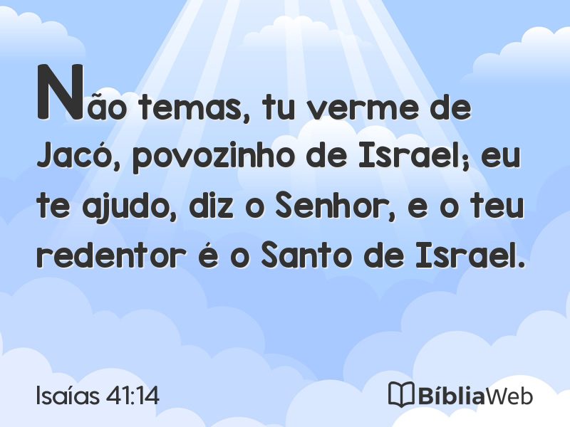 Isaías 41:14 em imagem para compartilhar