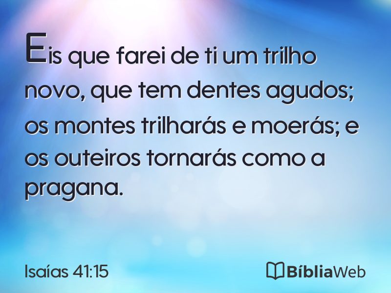 Isaías 41:15 em imagem para compartilhar