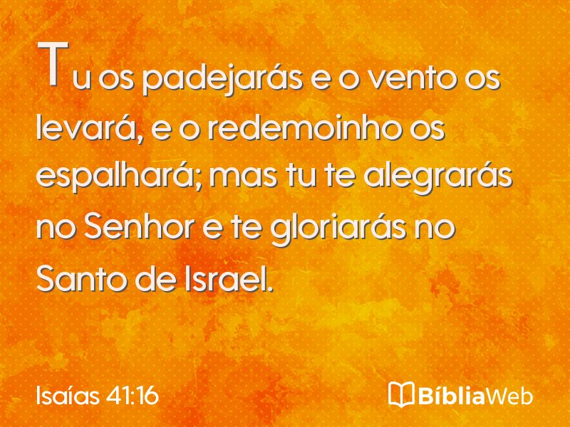 Isaías 41:16 em imagem para compartilhar