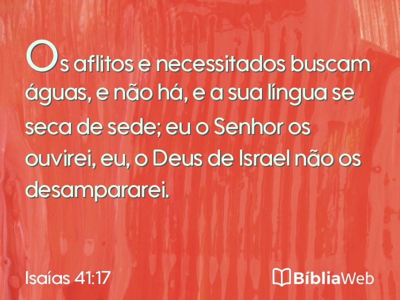 Isaías 41:17 em imagem para compartilhar