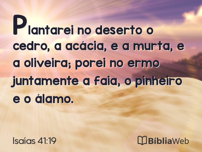 Isaías 41:19 em imagem para compartilhar
