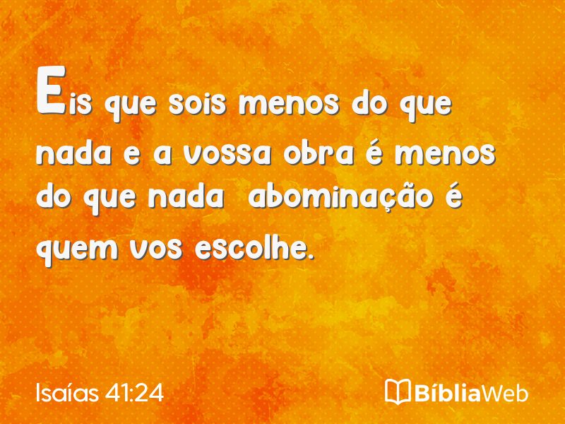 Isaías 41:24 em imagem para compartilhar