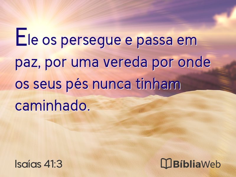 Isaías 41:3 em imagem para compartilhar