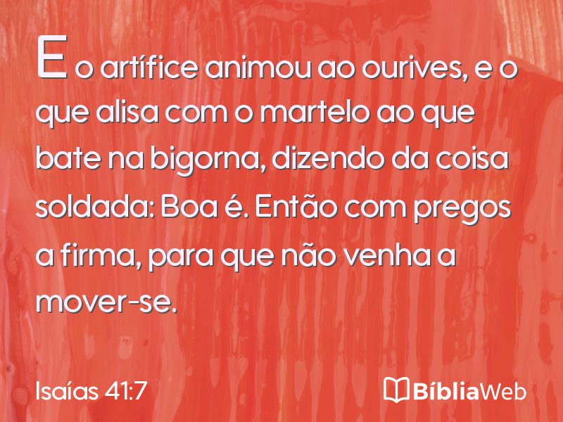 Isaías 41:7 em imagem para compartilhar