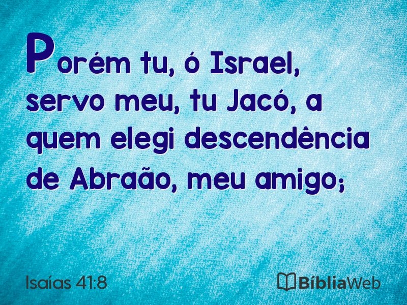 Isaías 41:8 em imagem para compartilhar