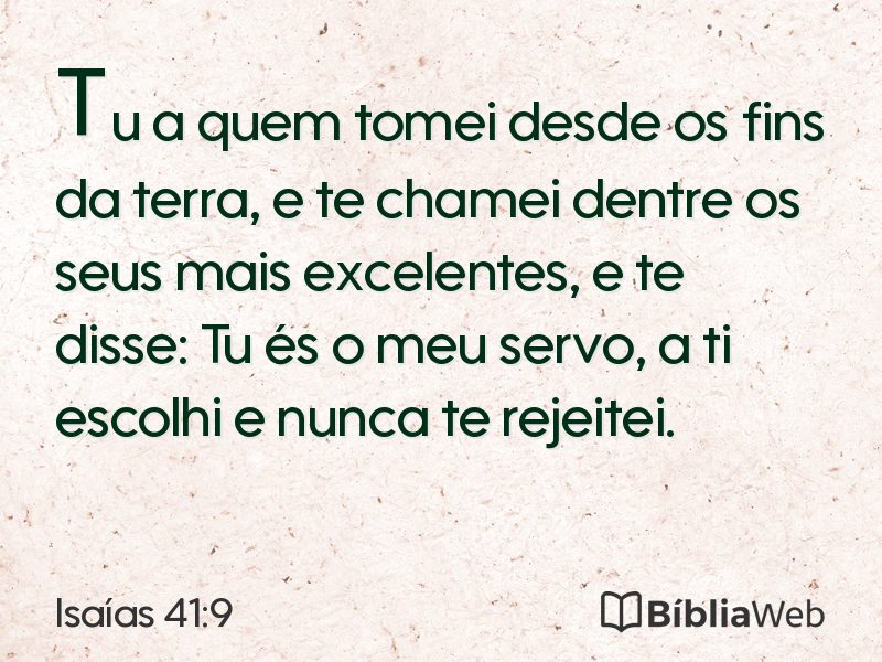 Isaías 41:9 em imagem para compartilhar