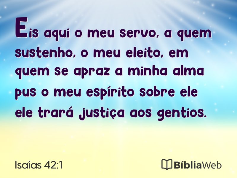 Isaías 42:1 em imagem para compartilhar