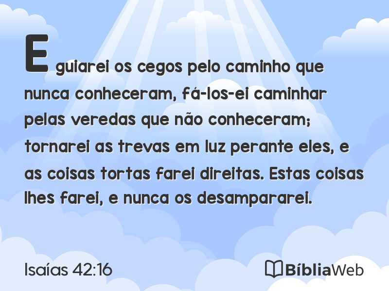 Isaías 42:16 em imagem para compartilhar