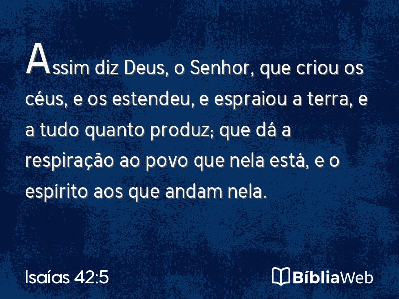 Isaías 42:5 em imagem para compartilhar