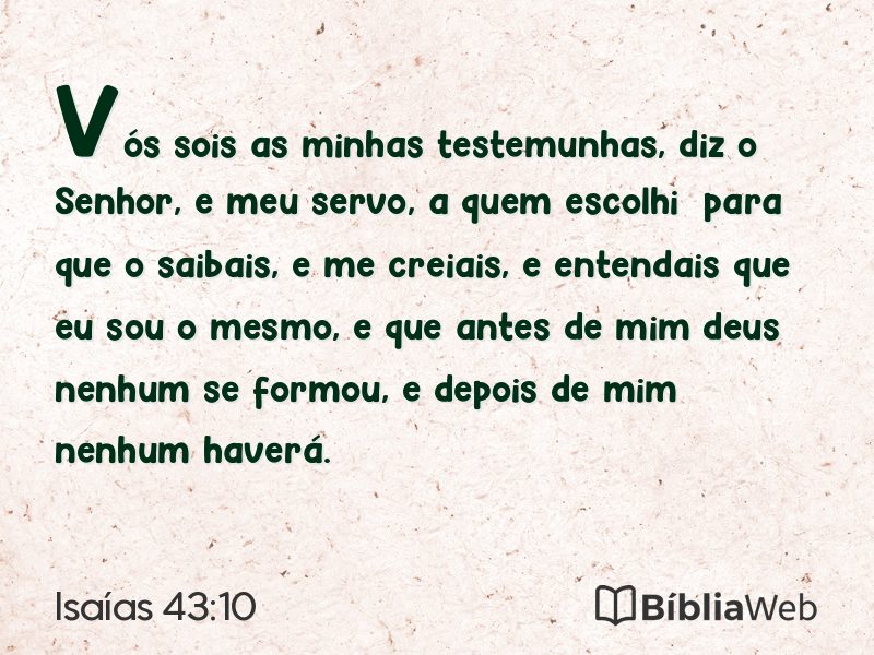Isaías 43:10 em imagem para compartilhar