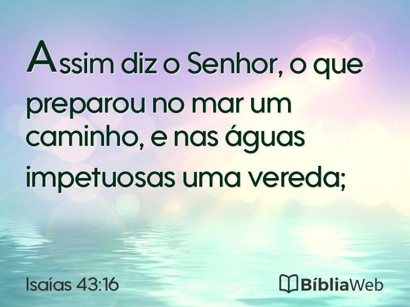 Isaías 43:16 em imagem para compartilhar