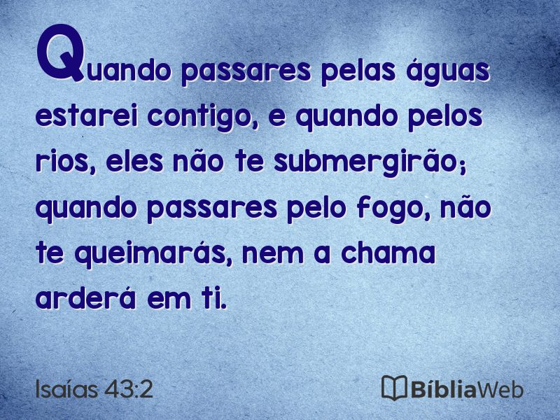 Isaías 43:2 em imagem para compartilhar