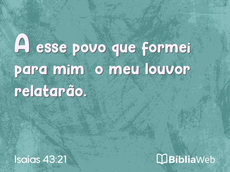 Isaías 43:21 em imagem para compartilhar