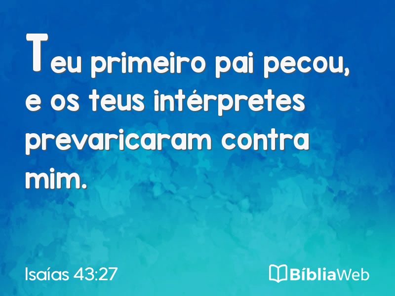 Isaías 43:27 em imagem para compartilhar