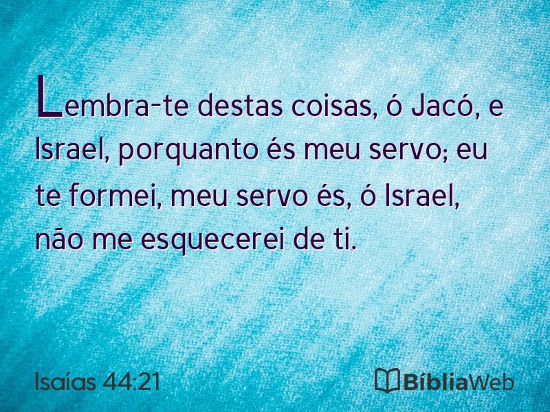 Isaías 44:21 em imagem para compartilhar