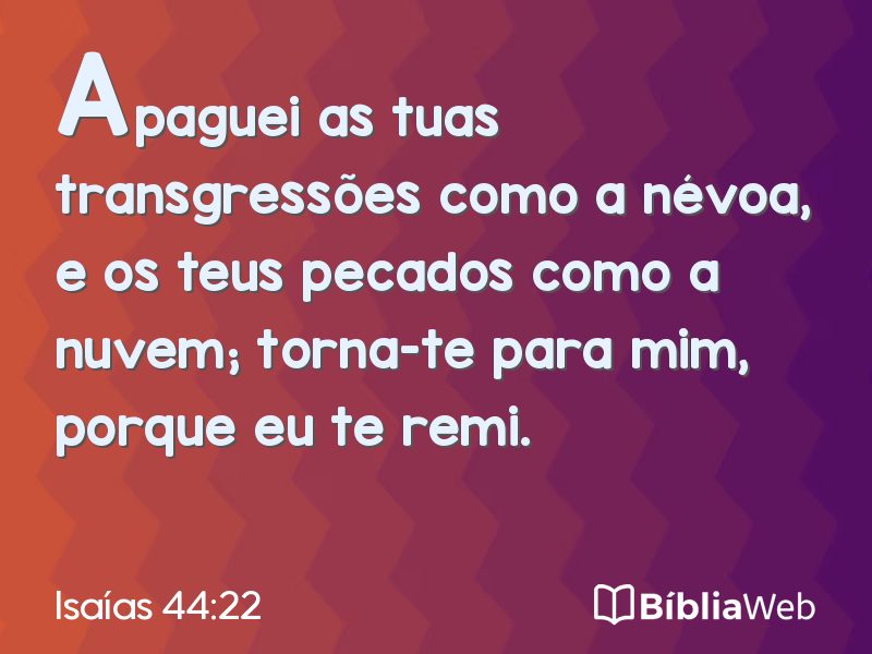 Isaías 44:22 em imagem para compartilhar