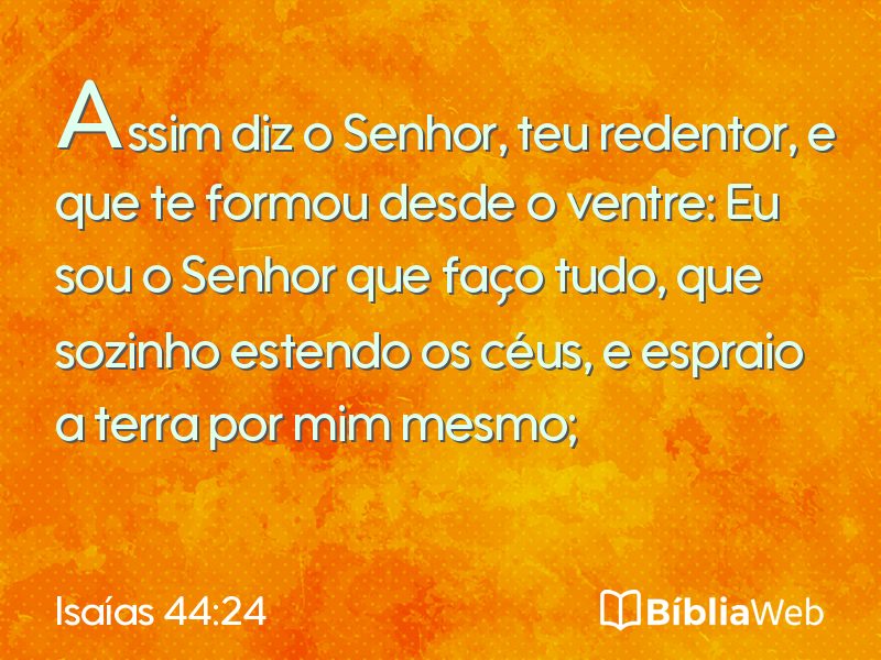 Isaías 44:24 em imagem para compartilhar