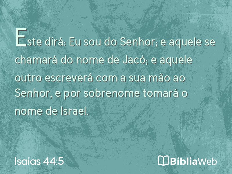 Isaías 44:5 em imagem para compartilhar