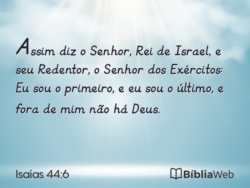 Isaías 44:6 em imagem para compartilhar