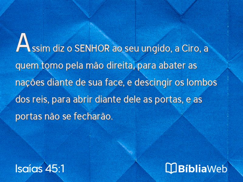 Isaías 45:1 em imagem para compartilhar