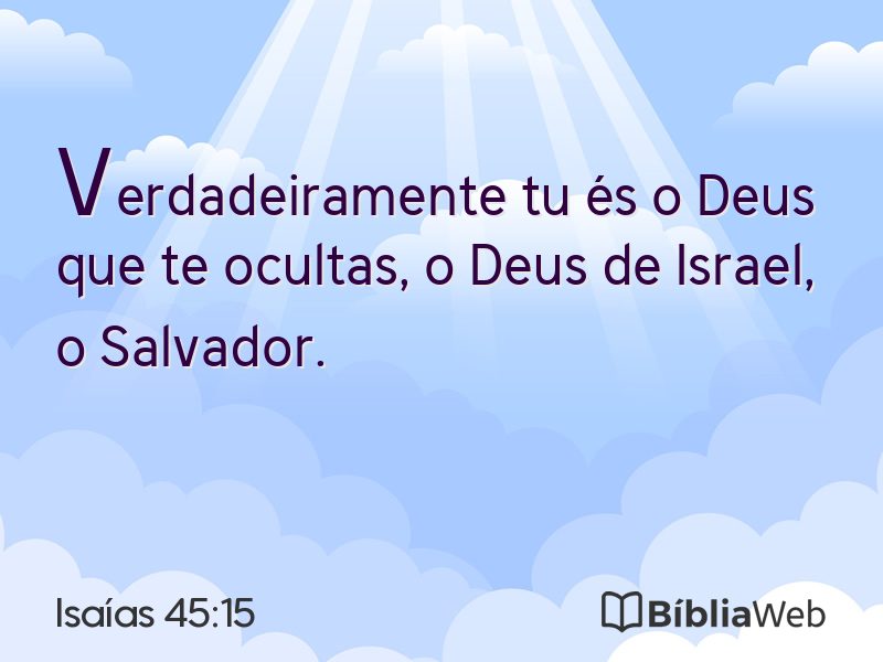 Isaías 45:15 em imagem para compartilhar