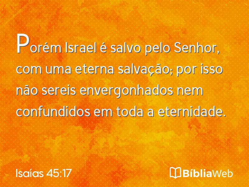 Isaías 45:17 em imagem para compartilhar