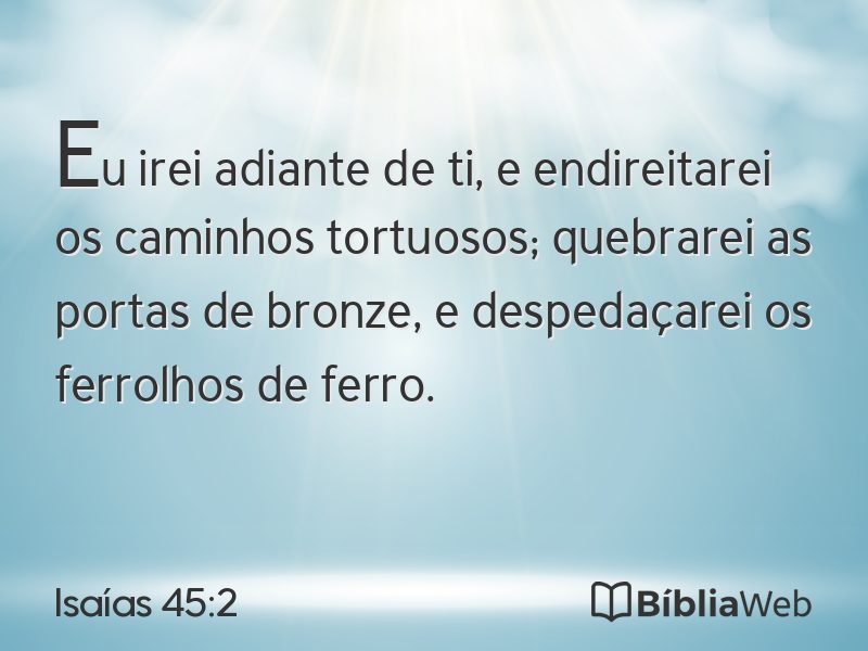 Isaías 45:2 em imagem para compartilhar